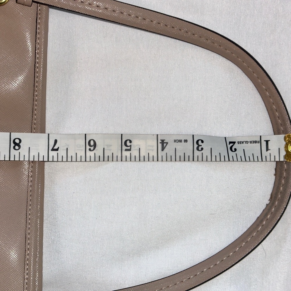 Coach Peyton Tan/Buttercream Leather Zip Too Tote Bag/Purse - Picture 9 of 9